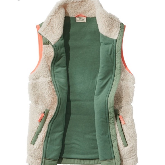 NWT LL Bean Women's Bean's Sherpa Fleece Vest XL - Picture 3 of 7